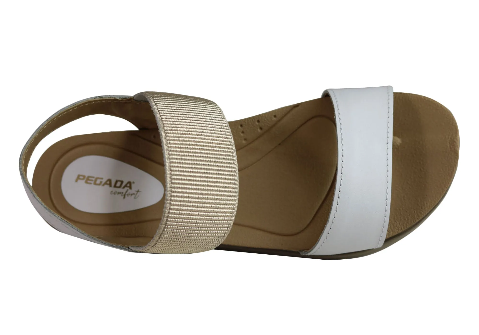 Pegada Rosie Womens Comfort Cushioned Leather Sandals Made In Brazil Pegada Shoes
