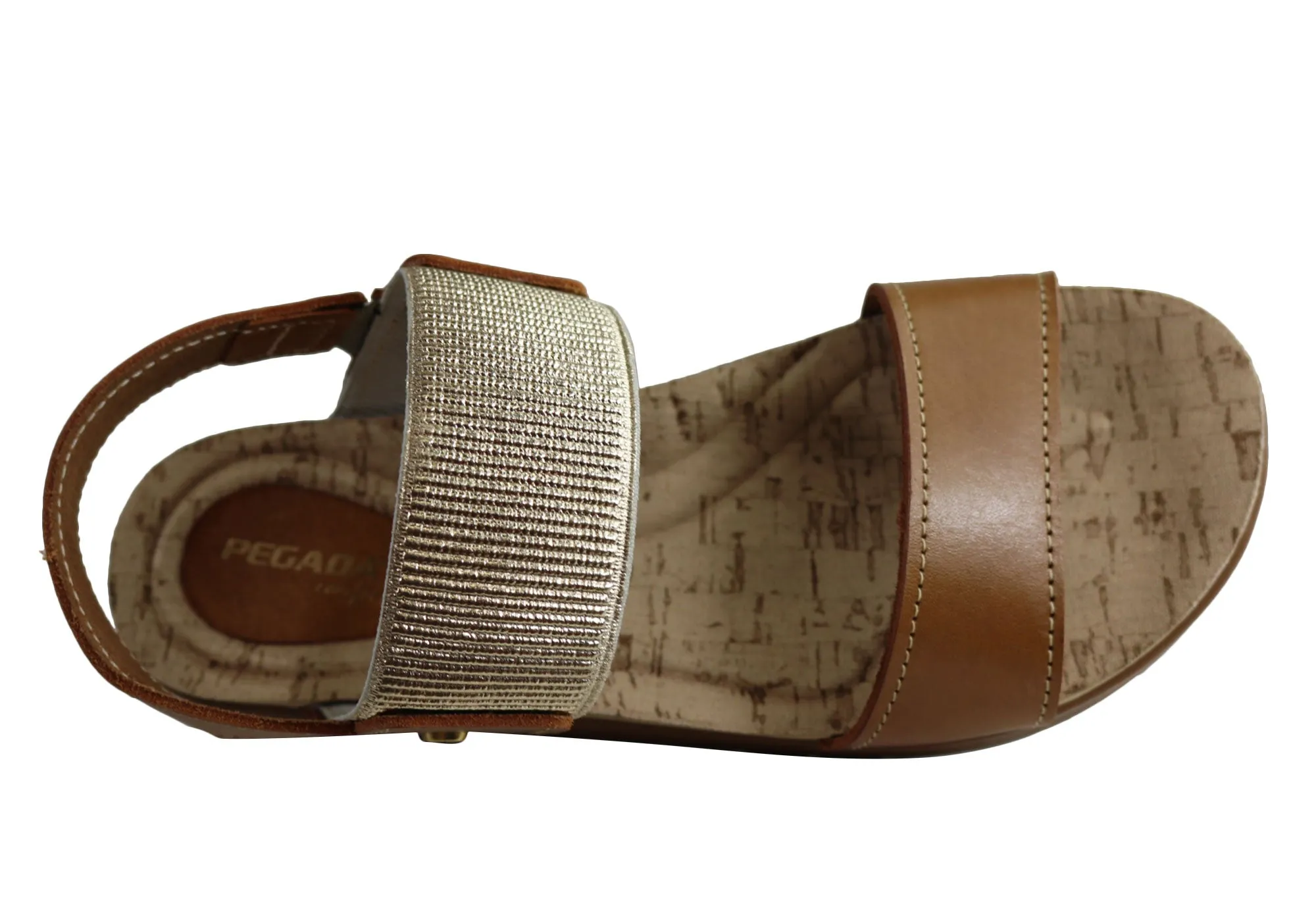 Pegada Rosie Womens Comfort Cushioned Leather Sandals Made In Brazil Pegada Shoes