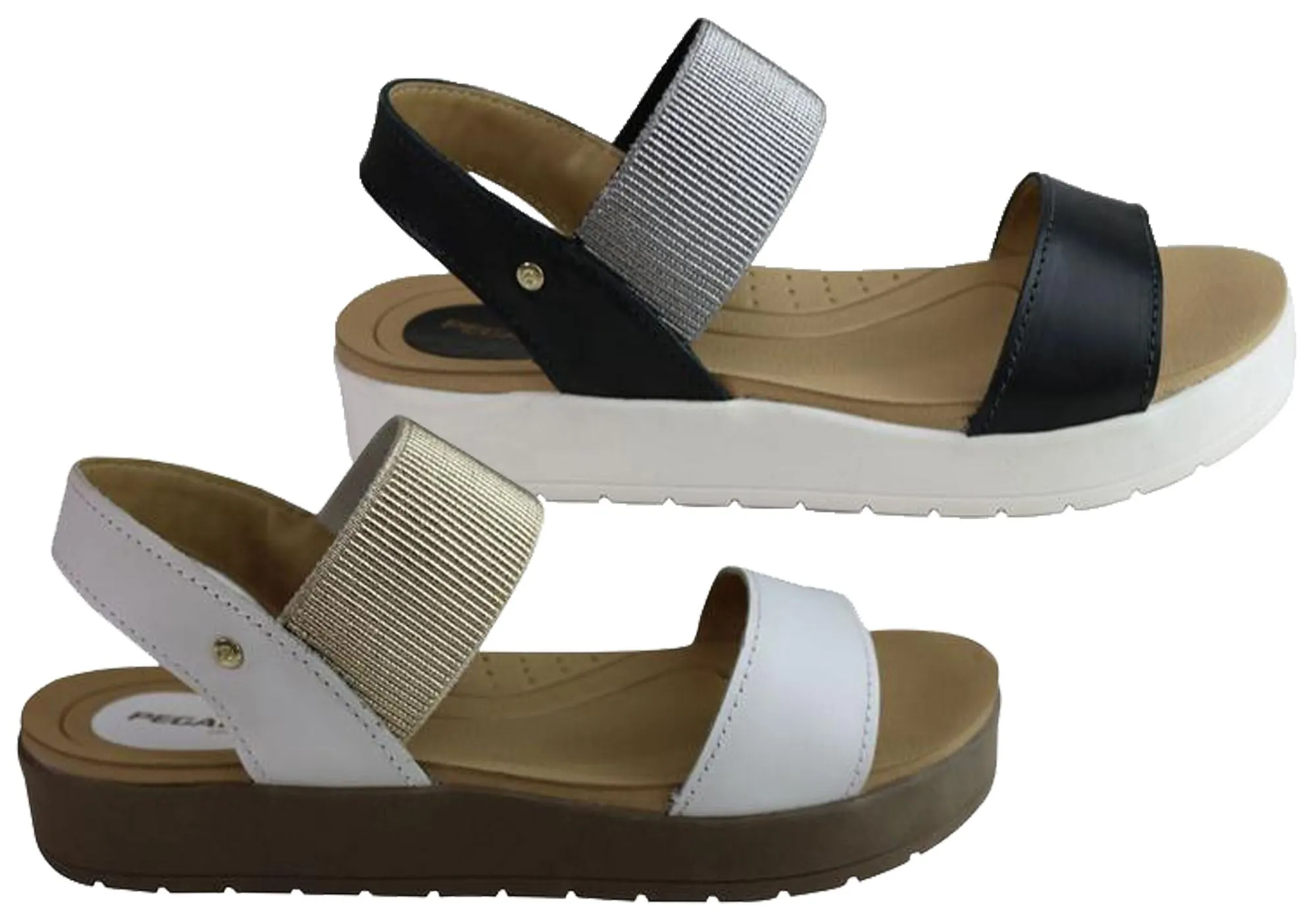 Pegada Rosie Womens Comfort Cushioned Leather Sandals Made In Brazil Pegada Shoes