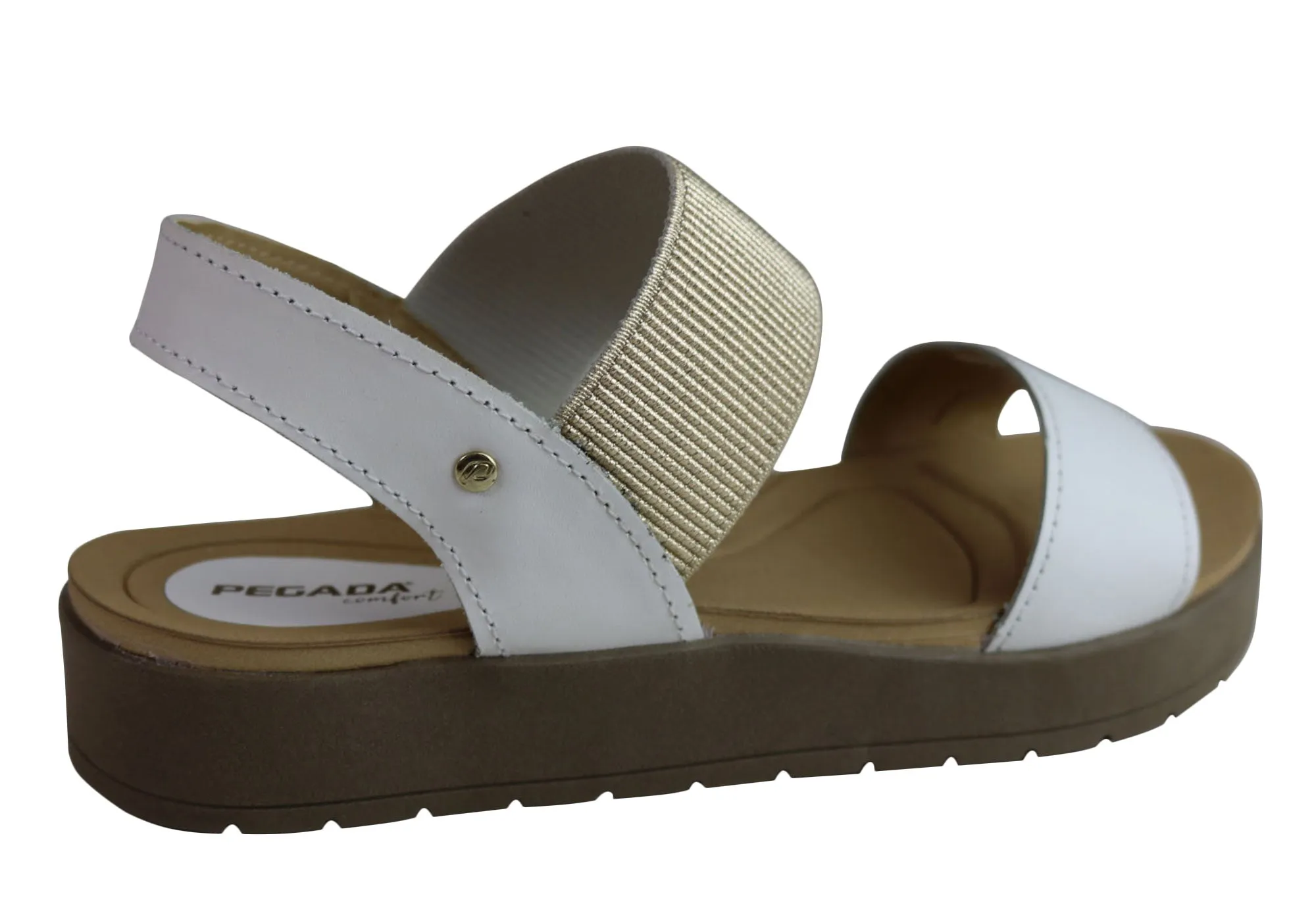 Pegada Rosie Womens Comfort Cushioned Leather Sandals Made In Brazil Pegada Shoes