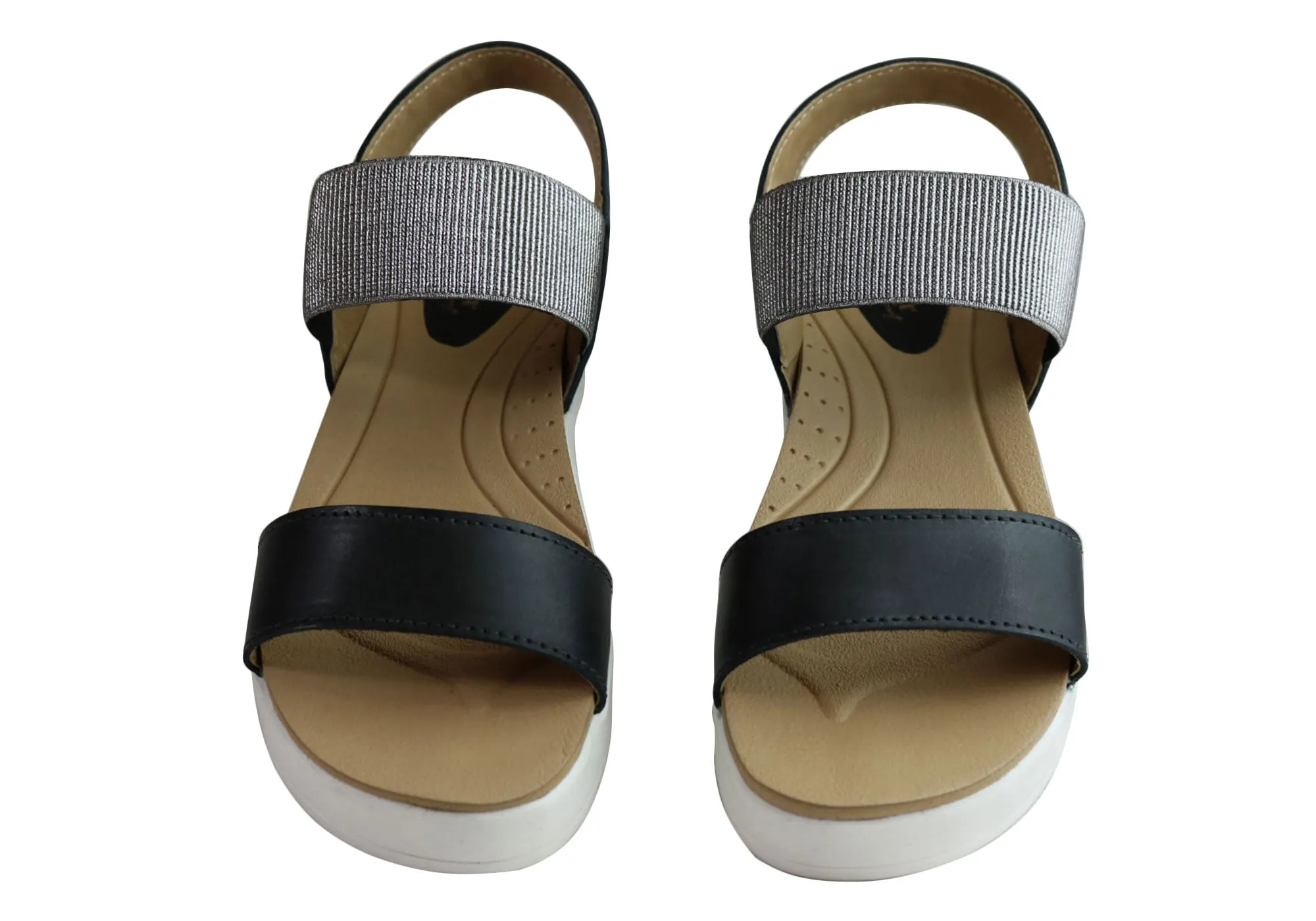 Pegada Rosie Womens Comfort Cushioned Leather Sandals Made In Brazil Pegada Shoes