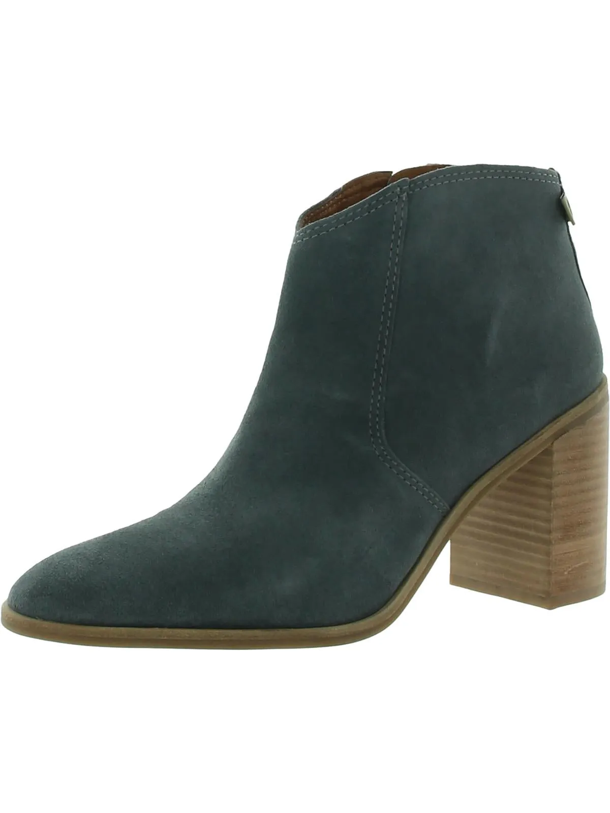 Pellyon Womens Suede Almond Toe Ankle Boots