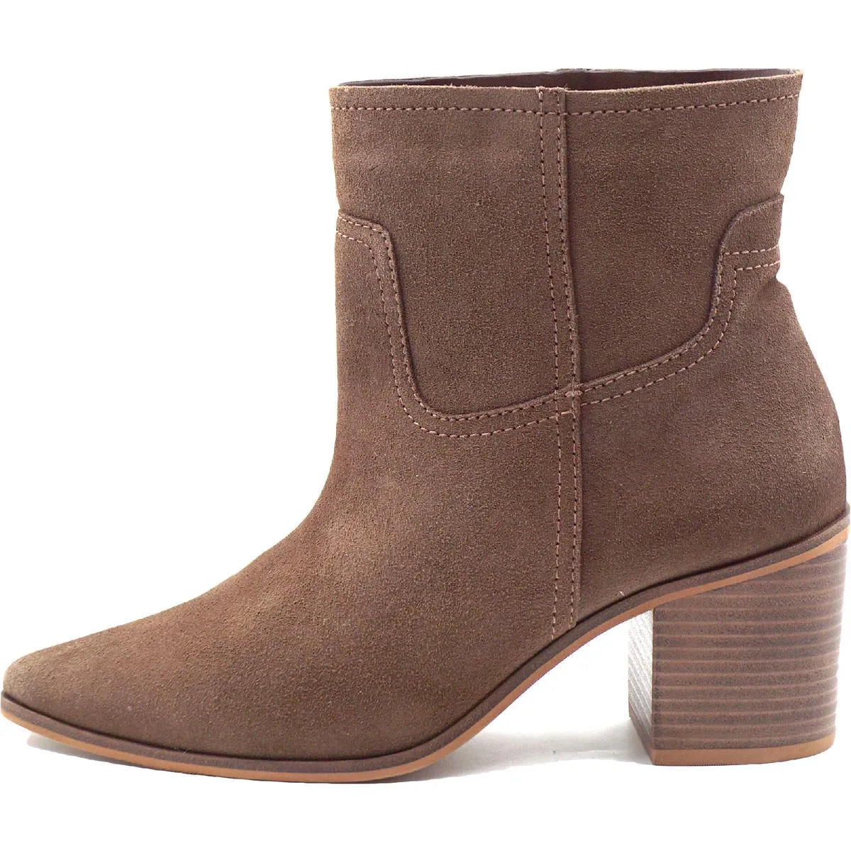Pigato Womens Suede Pointed Toe Ankle Boots