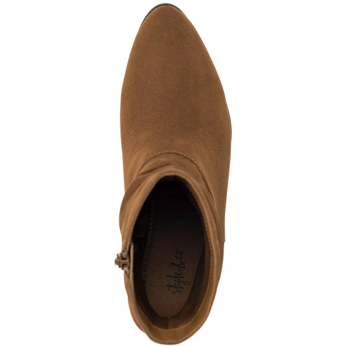 Piviee Womens Faux Suede Zipper Ankle Boots