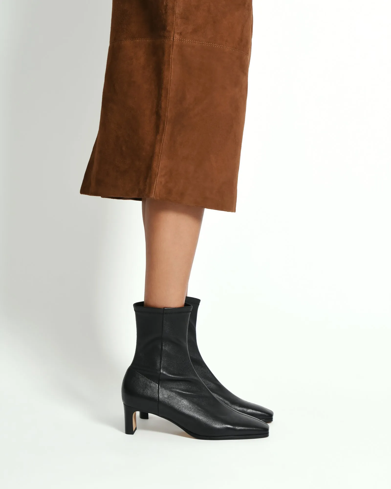 QUINCE MID ANKLE BOOTS BLACK LEATHER