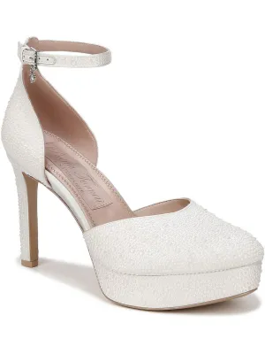 Rak Womens Embellished Ankle Strap D'Orsay Heels