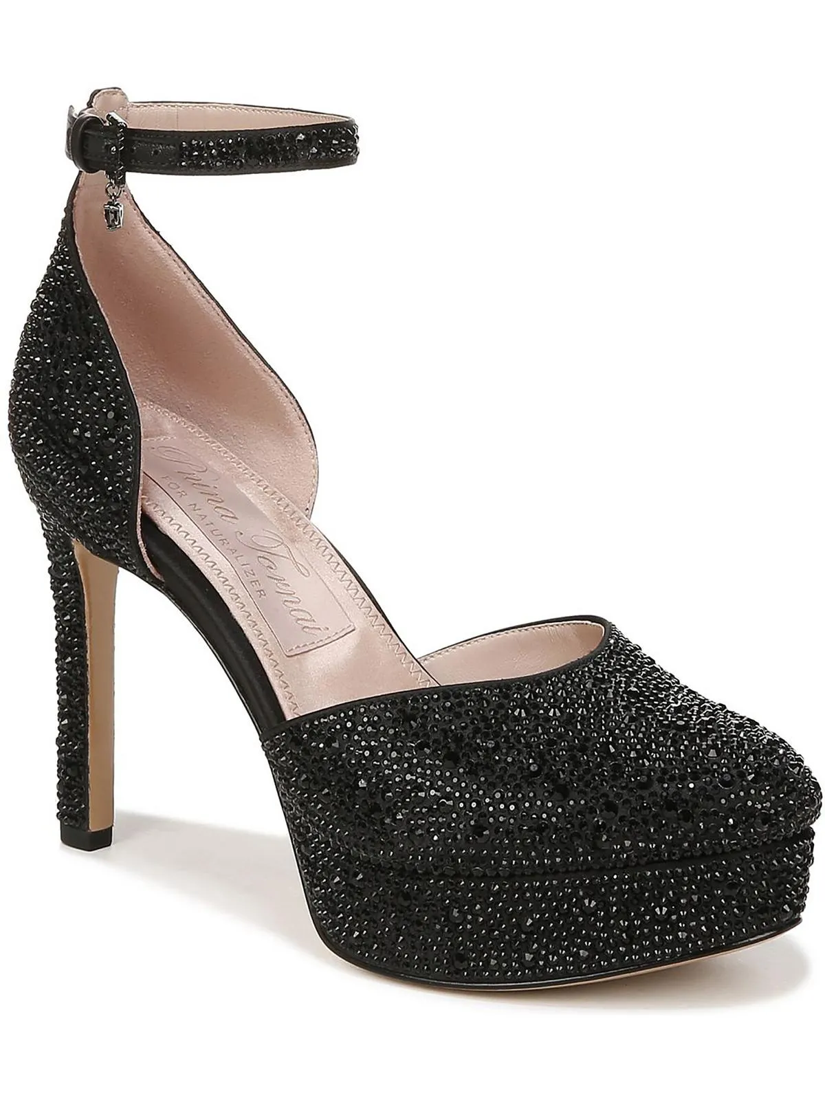 Rak Womens Embellished Ankle Strap D'Orsay Heels
