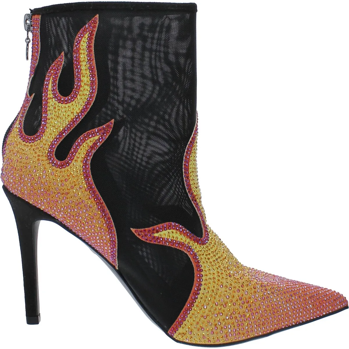Rayenn Womens Faux Suede Rhinestone Ankle Boots