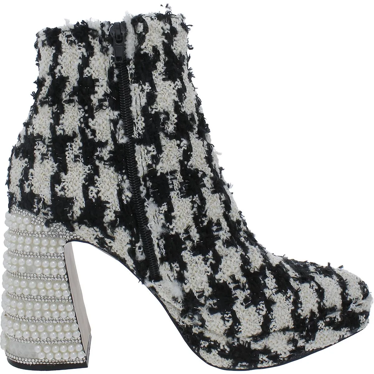 Raylan Womens Tweed Metallic Ankle Boots