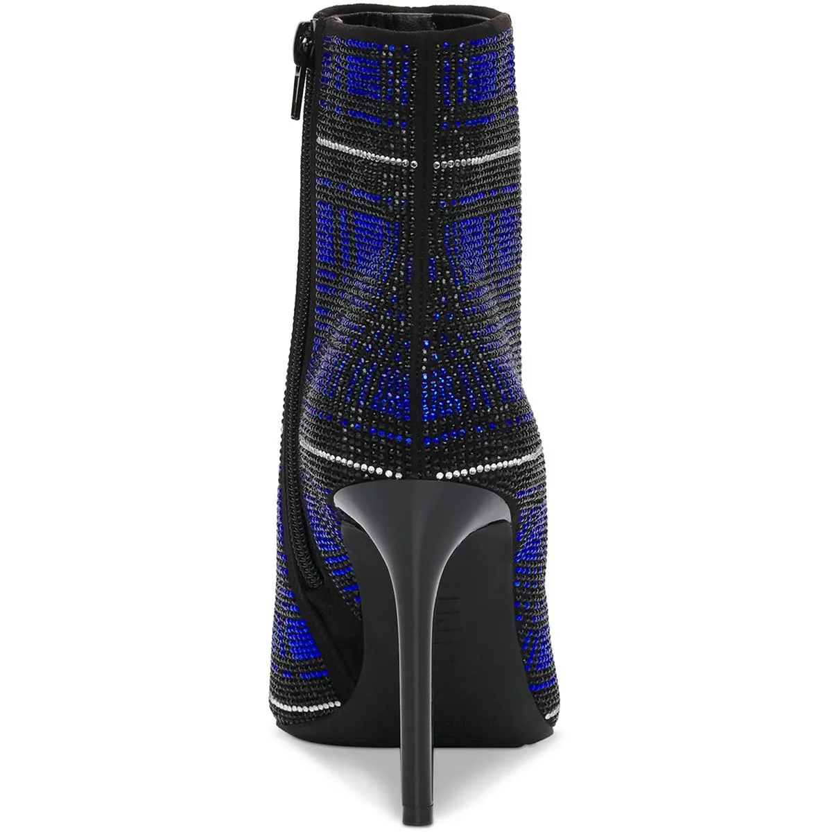 Reisa Womens Rhinestone Plaid Ankle Boots