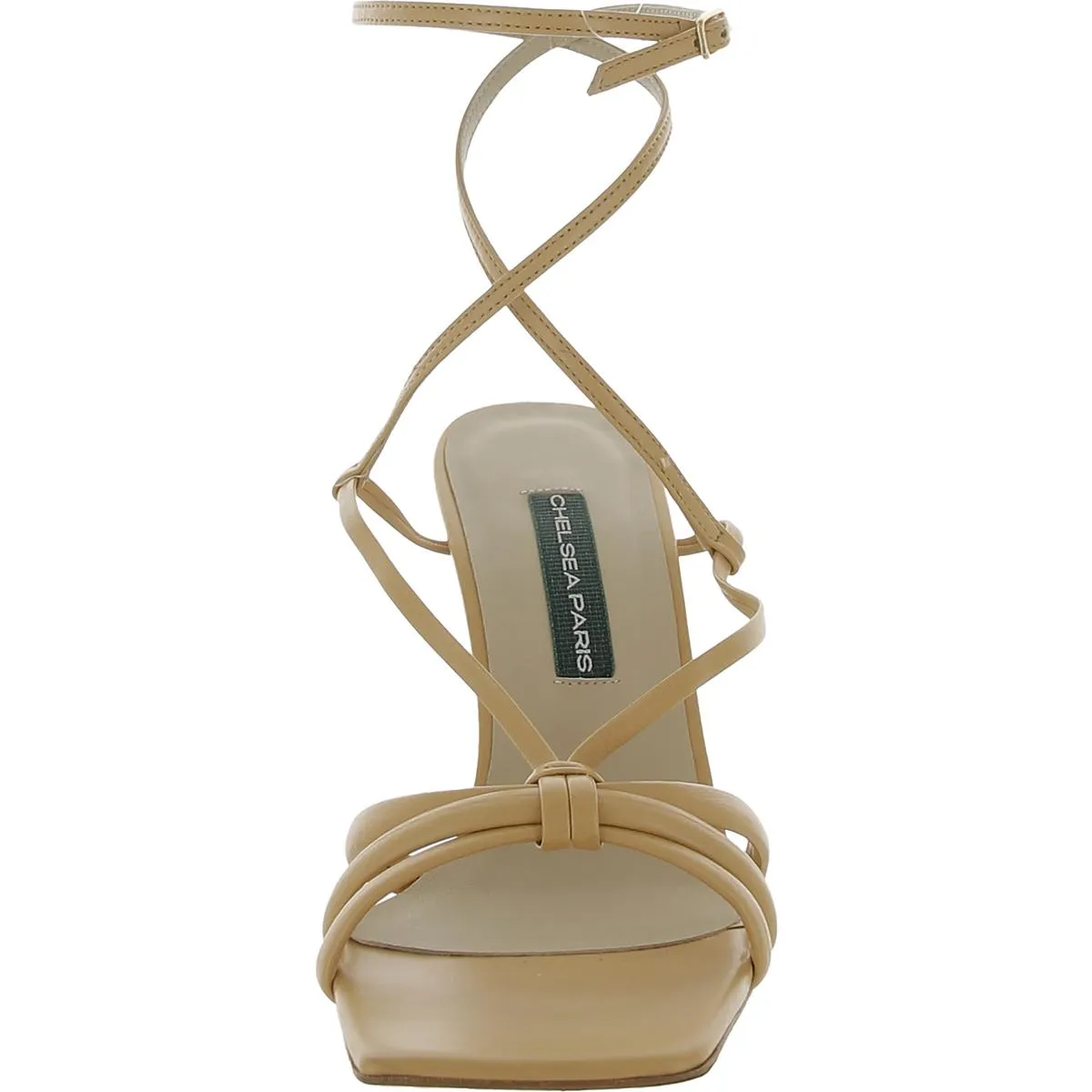 Remy Womens Leather Ankle Strap Heels