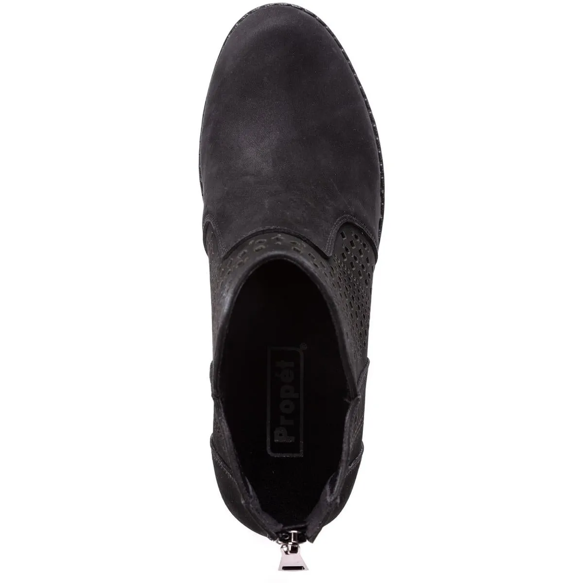 Remy Womens Perforated Slip On Ankle Boots