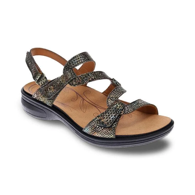 REVERE EMERALD 3 STRAP LEATHER SANDAL - FINAL SALE!