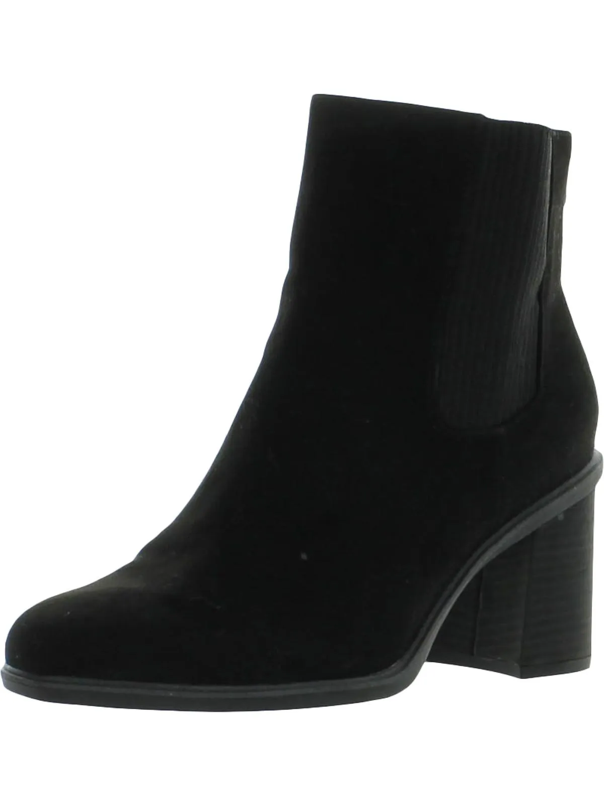 Ride Away Womens Zipper Stacked Ankle Boots
