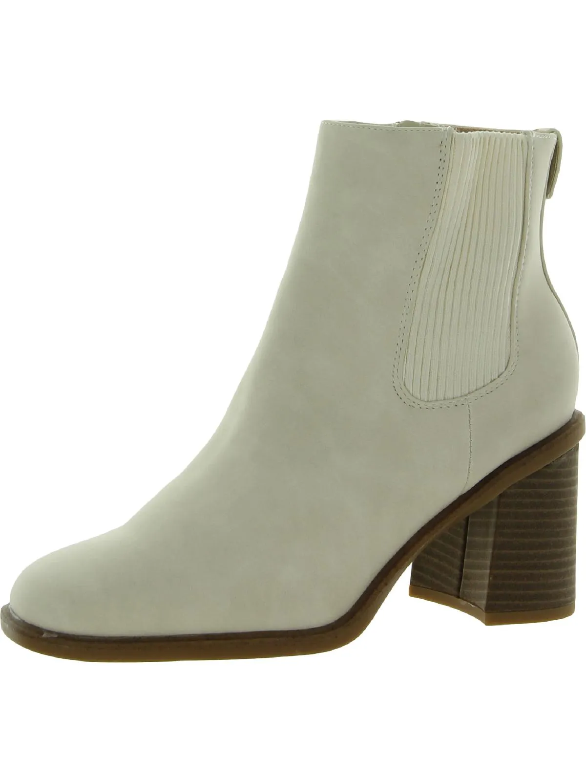 Ride Away Womens Zipper Stacked Ankle Boots