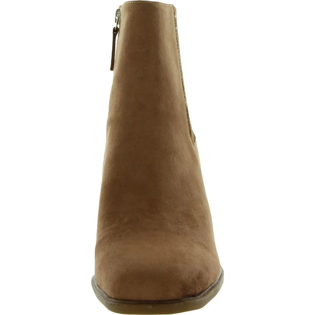 Ride Away Womens Zipper Stacked Ankle Boots