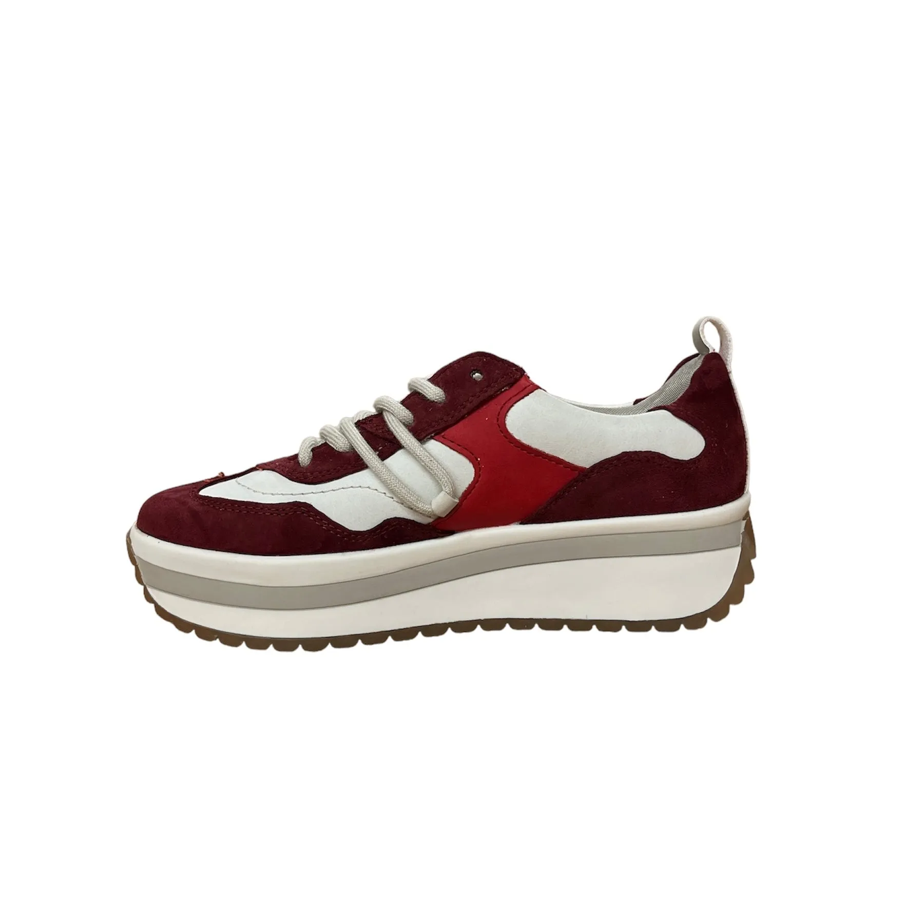 Rieker Shoes W0900-35 Lace Up Burgundy Multi