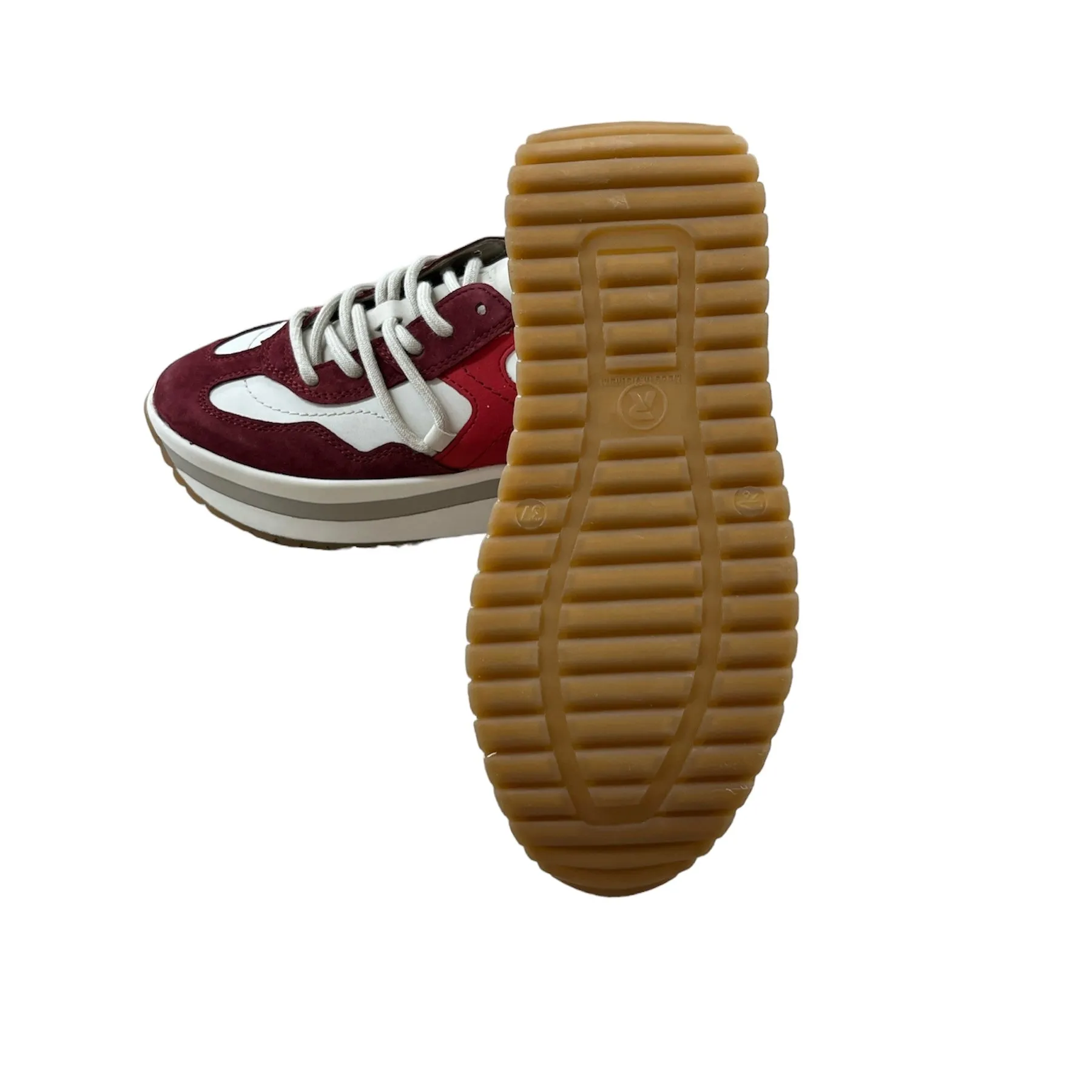 Rieker Shoes W0900-35 Lace Up Burgundy Multi
