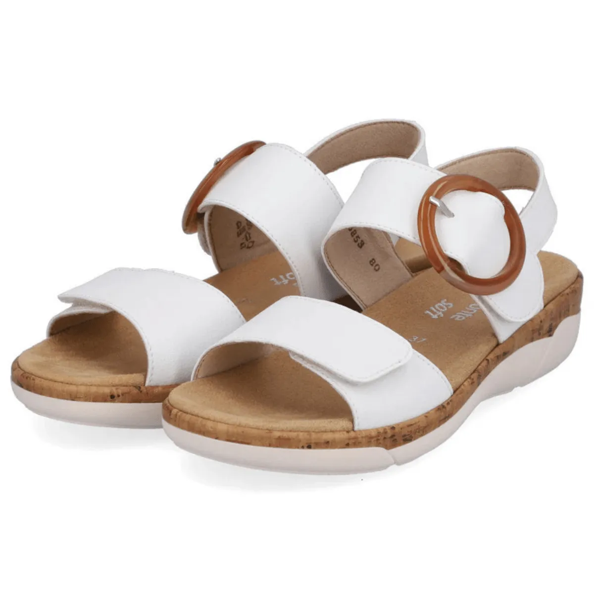 Rieker Women's R6853-80 Jocelyn White Leather