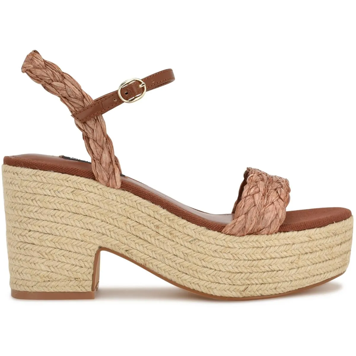 Rivva Womens Woven Ankle Heels