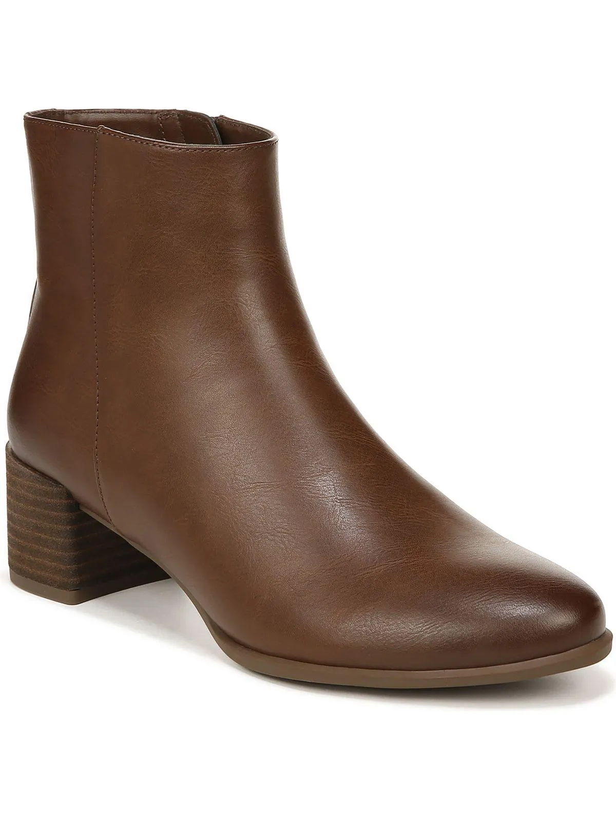 Rosa Womens Faux Leather Almond Toe Ankle Boots