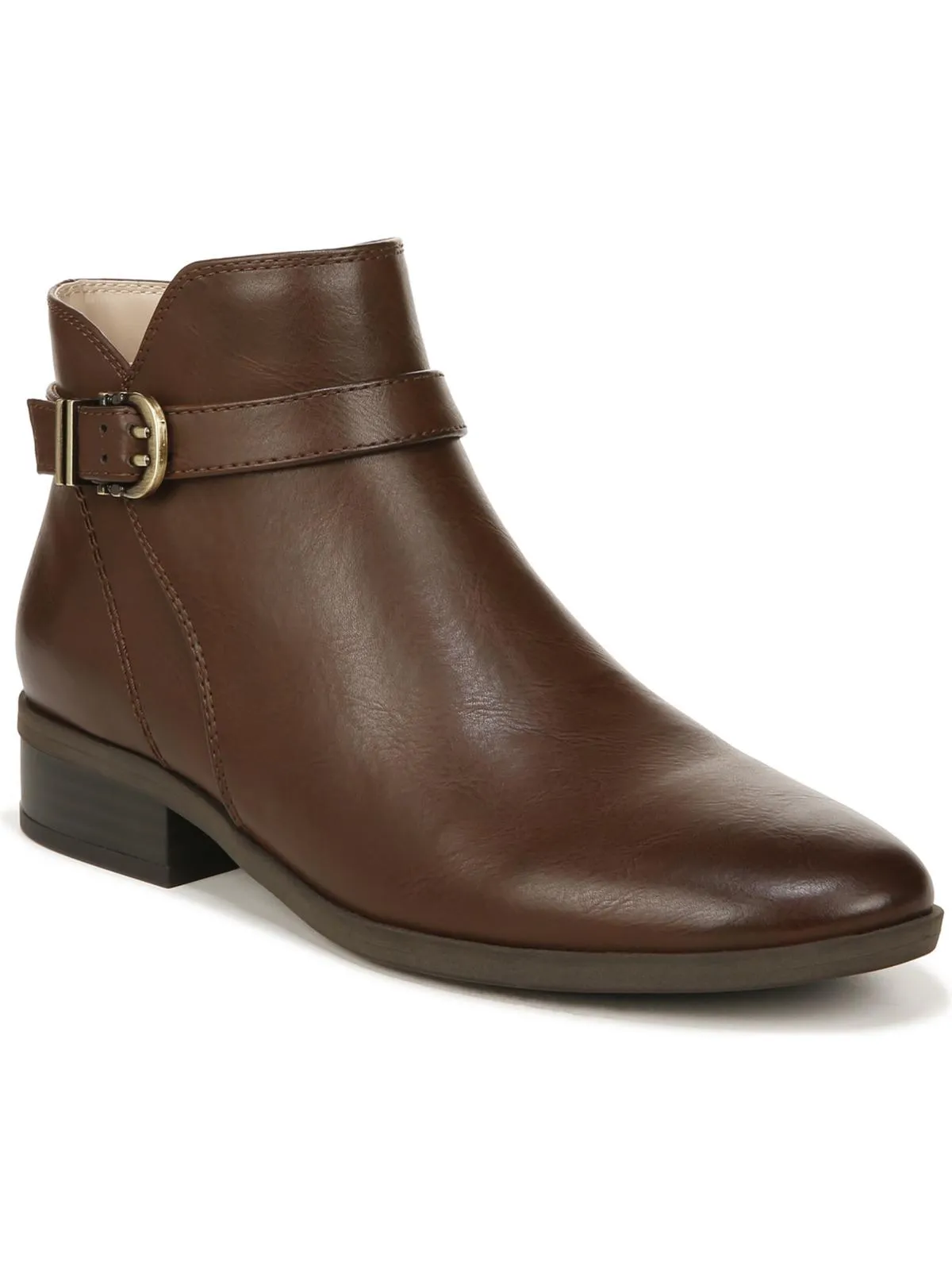 Rosaline Womens Faux Leather Ankle Booties