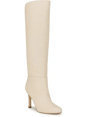 Sancha Womens Leather Wide Calf Knee-High Boots