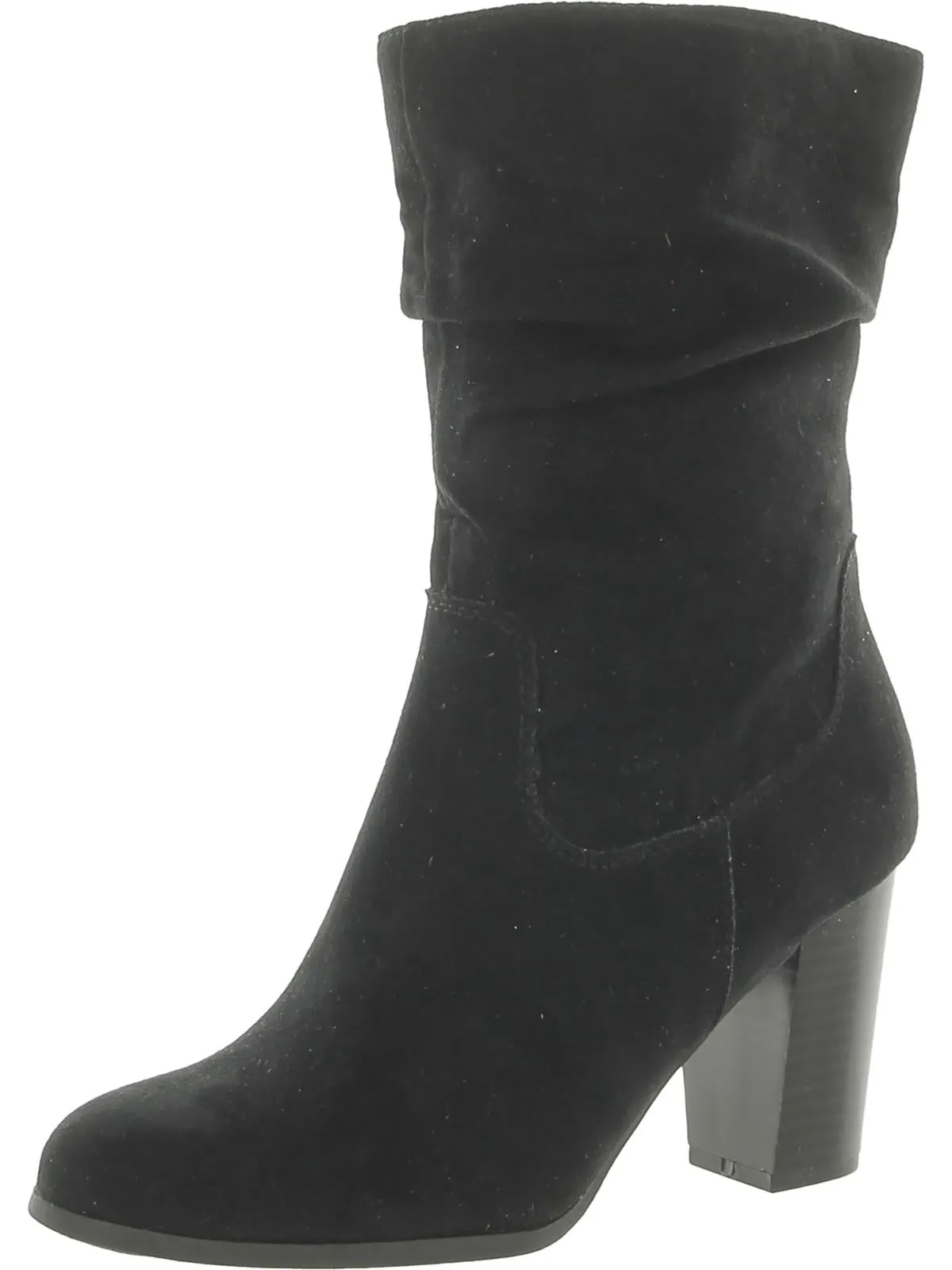Saraa Womens Faux Suede Slouchy Mid-Calf Boots