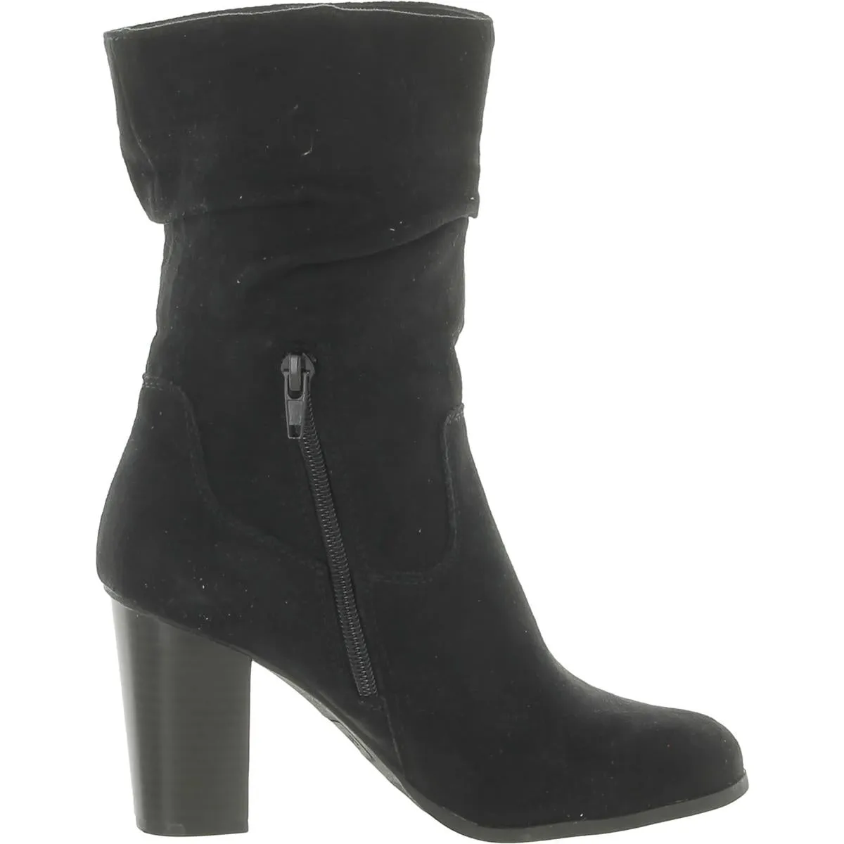 Saraa Womens Faux Suede Slouchy Mid-Calf Boots