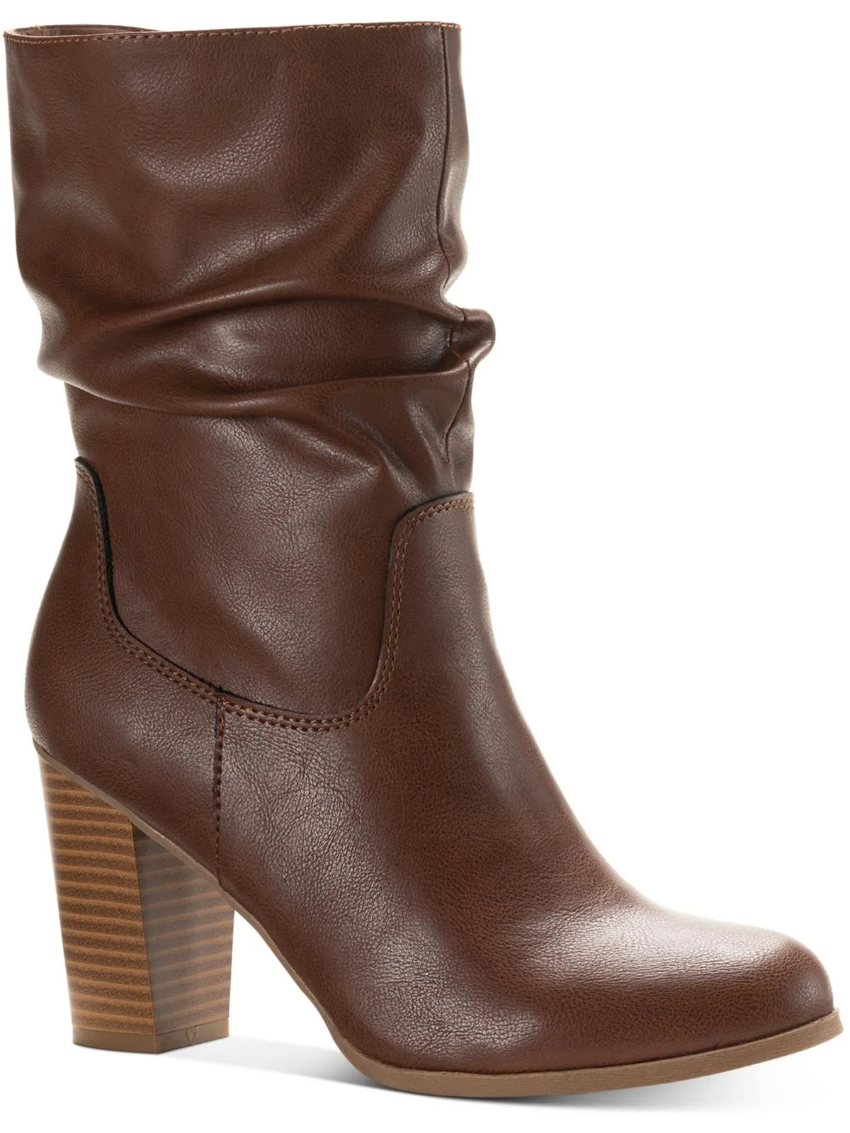 Saraa Womens Faux Suede Slouchy Mid-Calf Boots