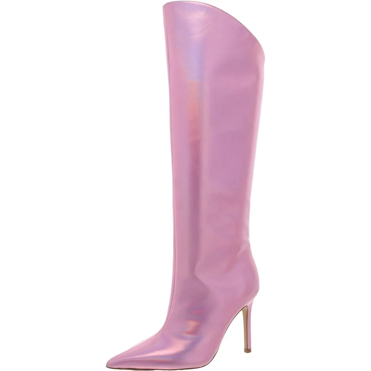 Sarina Womens Patent Pointed Toe Knee-High Boots