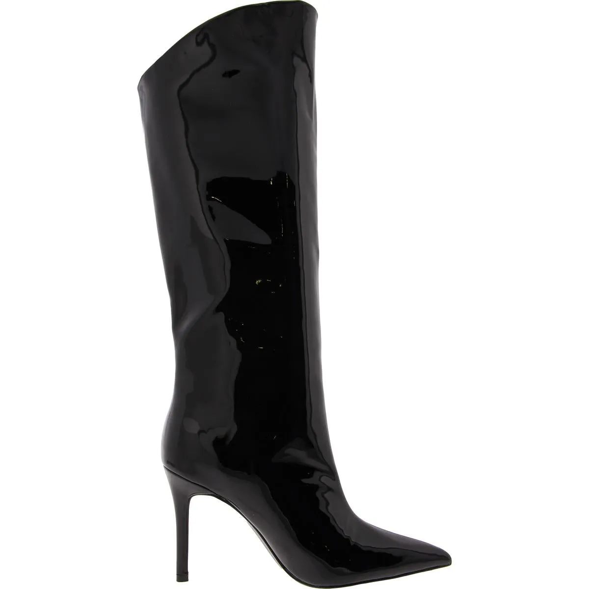 Sarina Womens Patent Pointed Toe Knee-High Boots