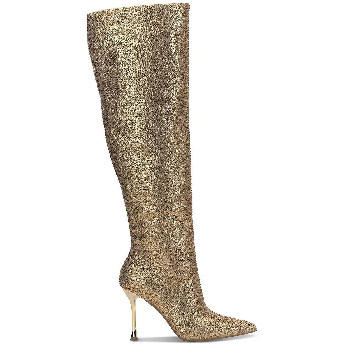 Saveria 5 Womens Rhinestone Tall Over-The-Knee Boots