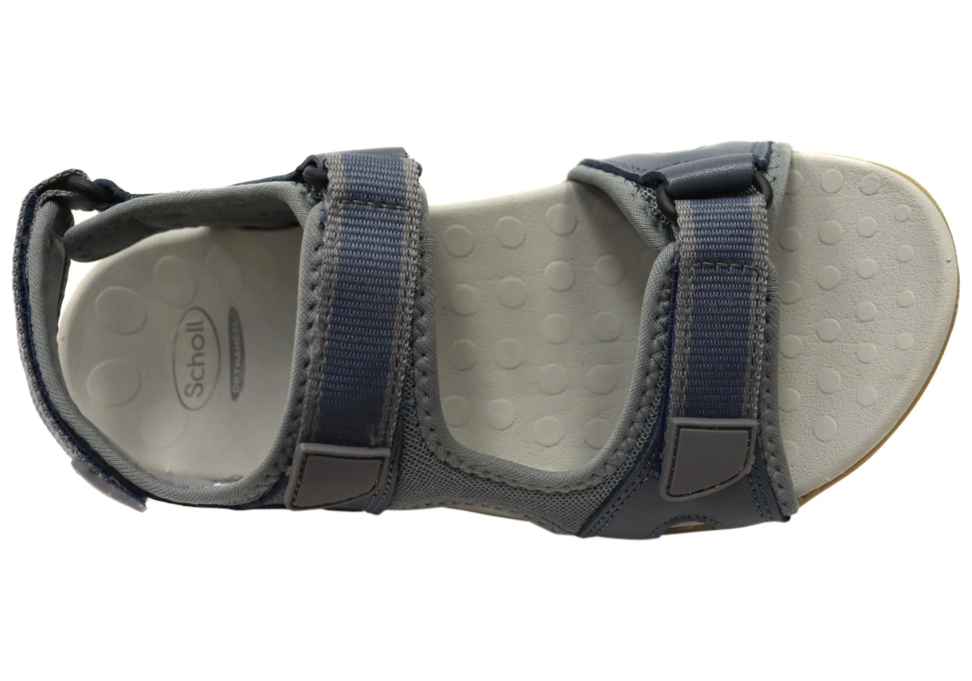 Scholl Orthaheel Bribie Womens Leather Adjustable Supportive Sandals Scholl Orthaheel Shoes