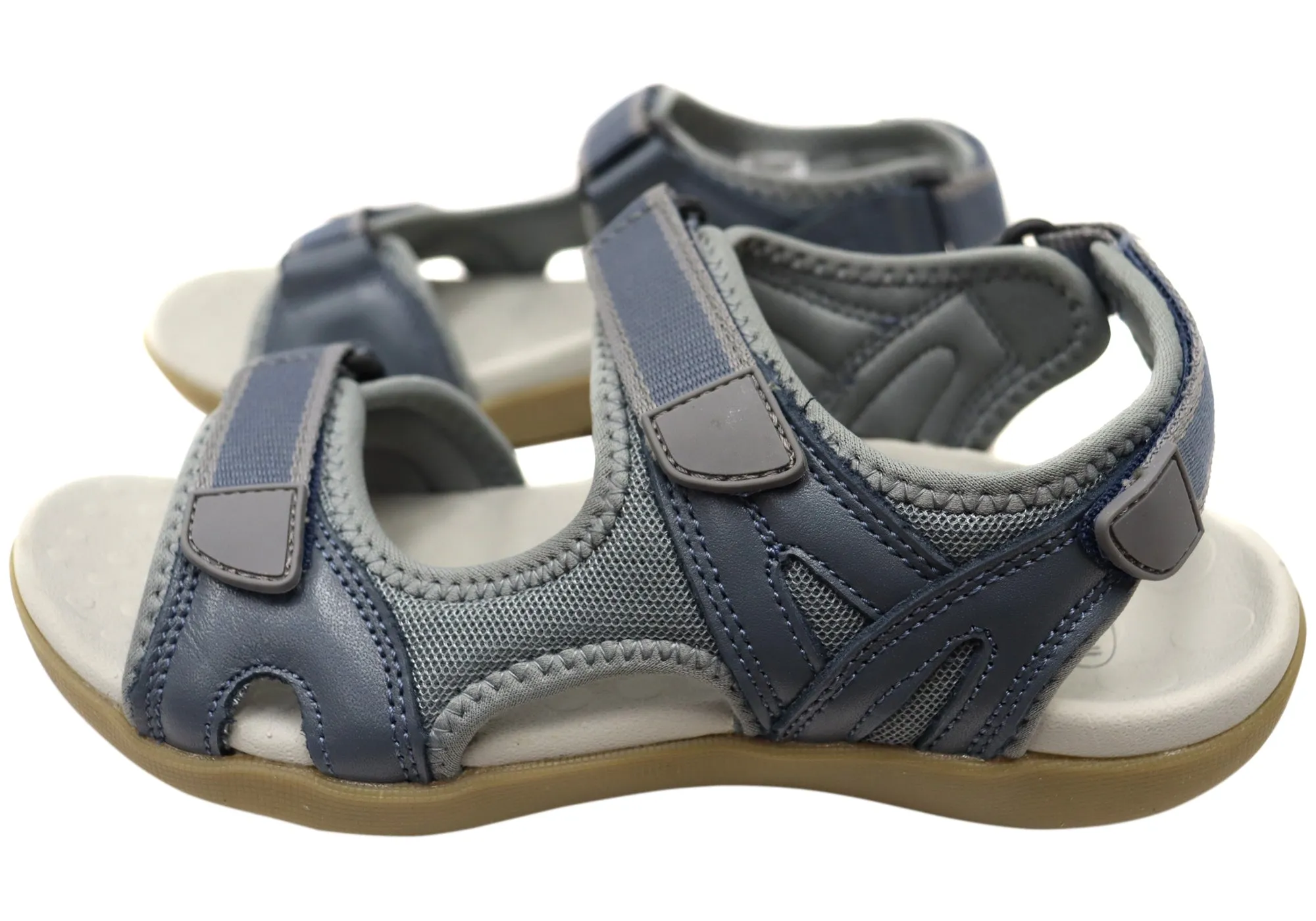 Scholl Orthaheel Bribie Womens Leather Adjustable Supportive Sandals Scholl Orthaheel Shoes