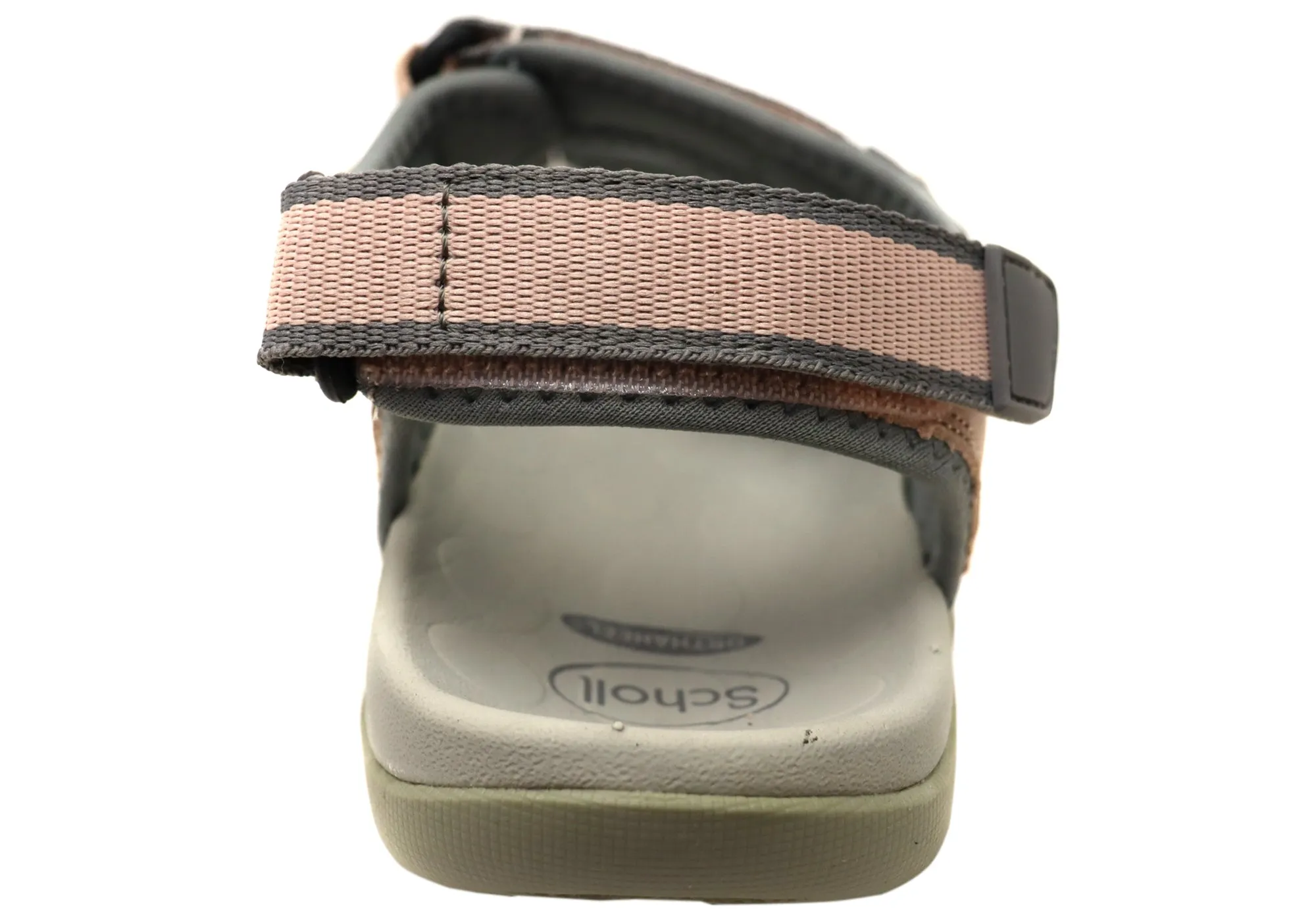 Scholl Orthaheel Bribie Womens Leather Adjustable Supportive Sandals Scholl Orthaheel Shoes