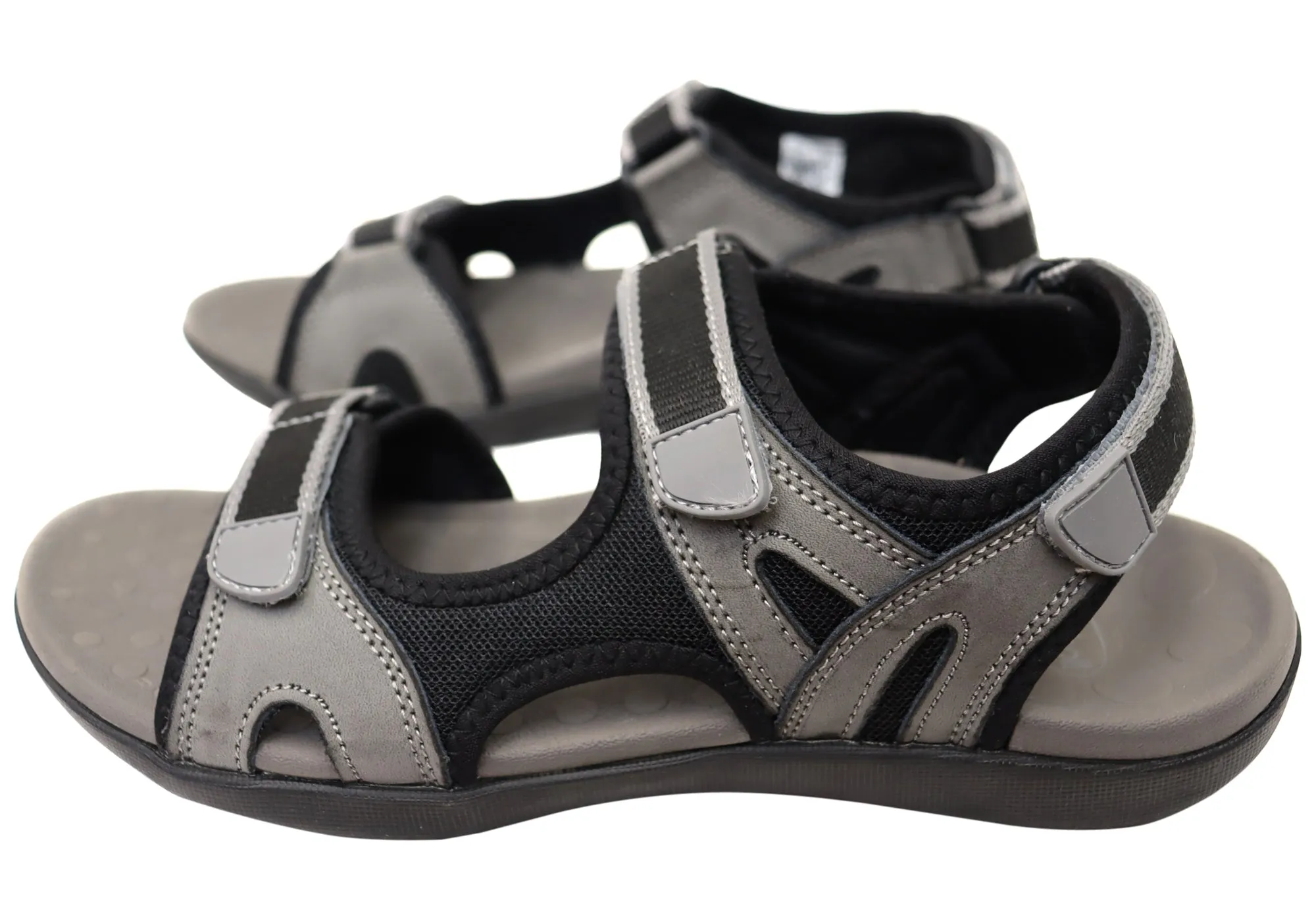 Scholl Orthaheel Bribie Womens Leather Adjustable Supportive Sandals Scholl Orthaheel Shoes