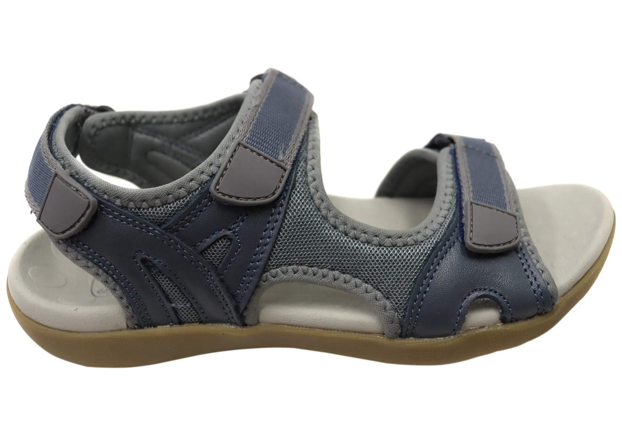 Scholl Orthaheel Bribie Womens Leather Adjustable Supportive Sandals Scholl Orthaheel Shoes