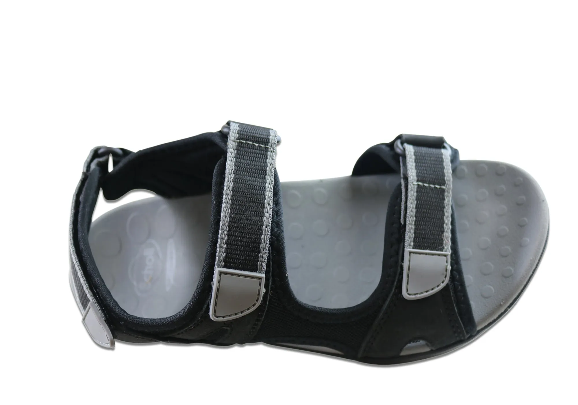 Scholl Orthaheel Bribie Womens Leather Adjustable Supportive Sandals Scholl Orthaheel Shoes