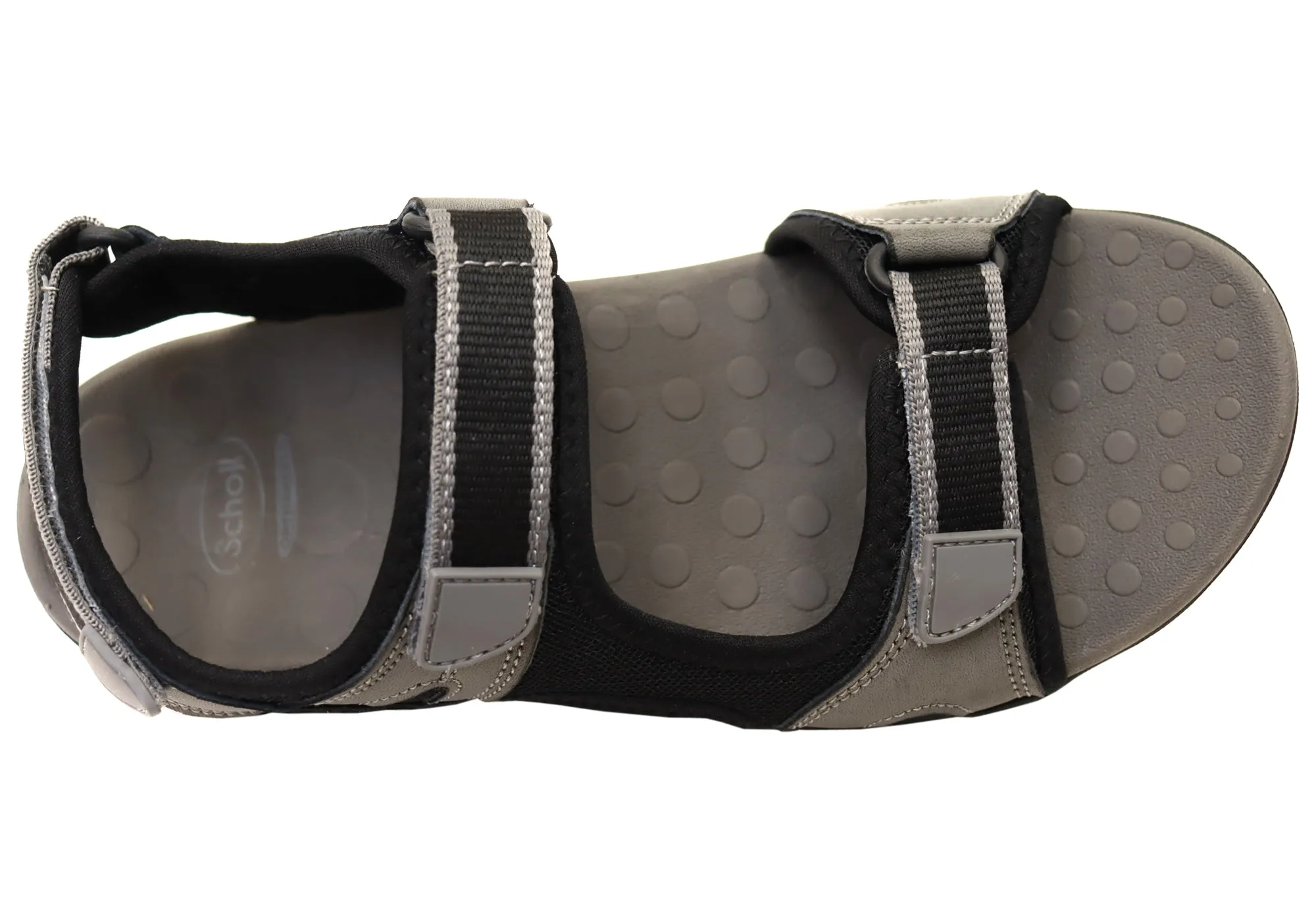 Scholl Orthaheel Bribie Womens Leather Adjustable Supportive Sandals Scholl Orthaheel Shoes