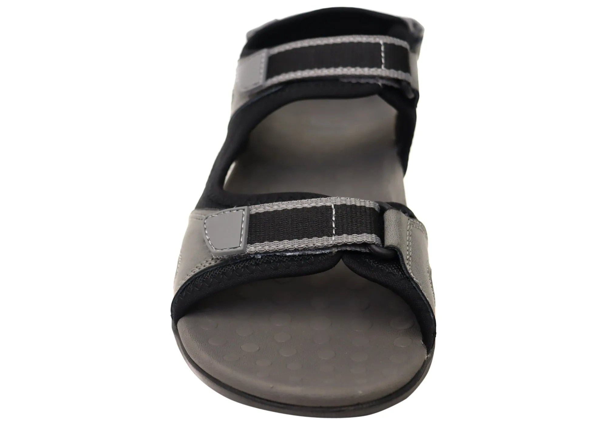Scholl Orthaheel Bribie Womens Leather Adjustable Supportive Sandals Scholl Orthaheel Shoes