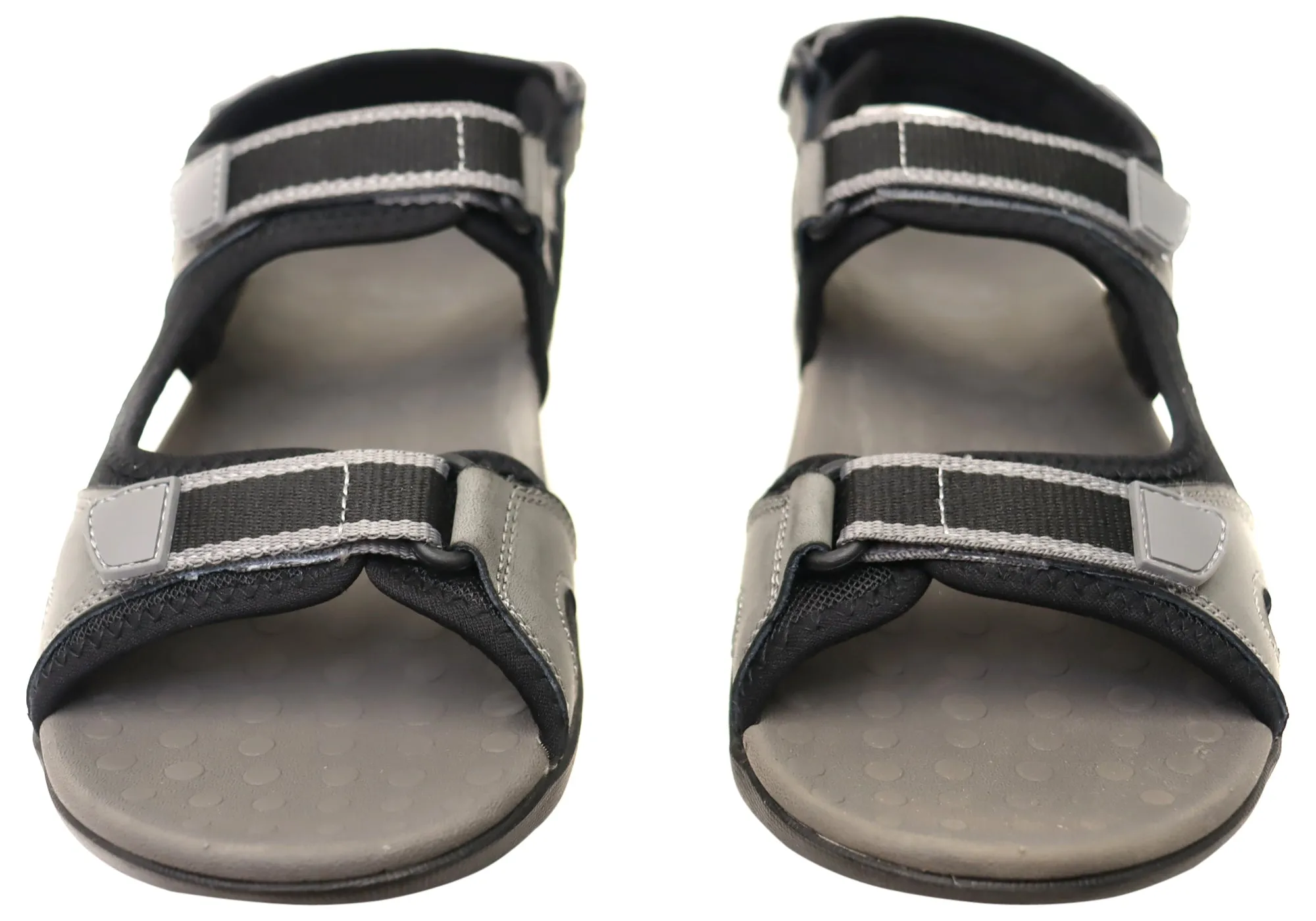 Scholl Orthaheel Bribie Womens Leather Adjustable Supportive Sandals Scholl Orthaheel Shoes