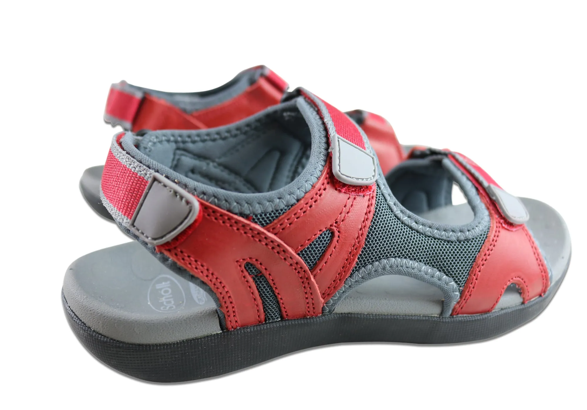 Scholl Orthaheel Bribie Womens Leather Adjustable Supportive Sandals Scholl Orthaheel Shoes