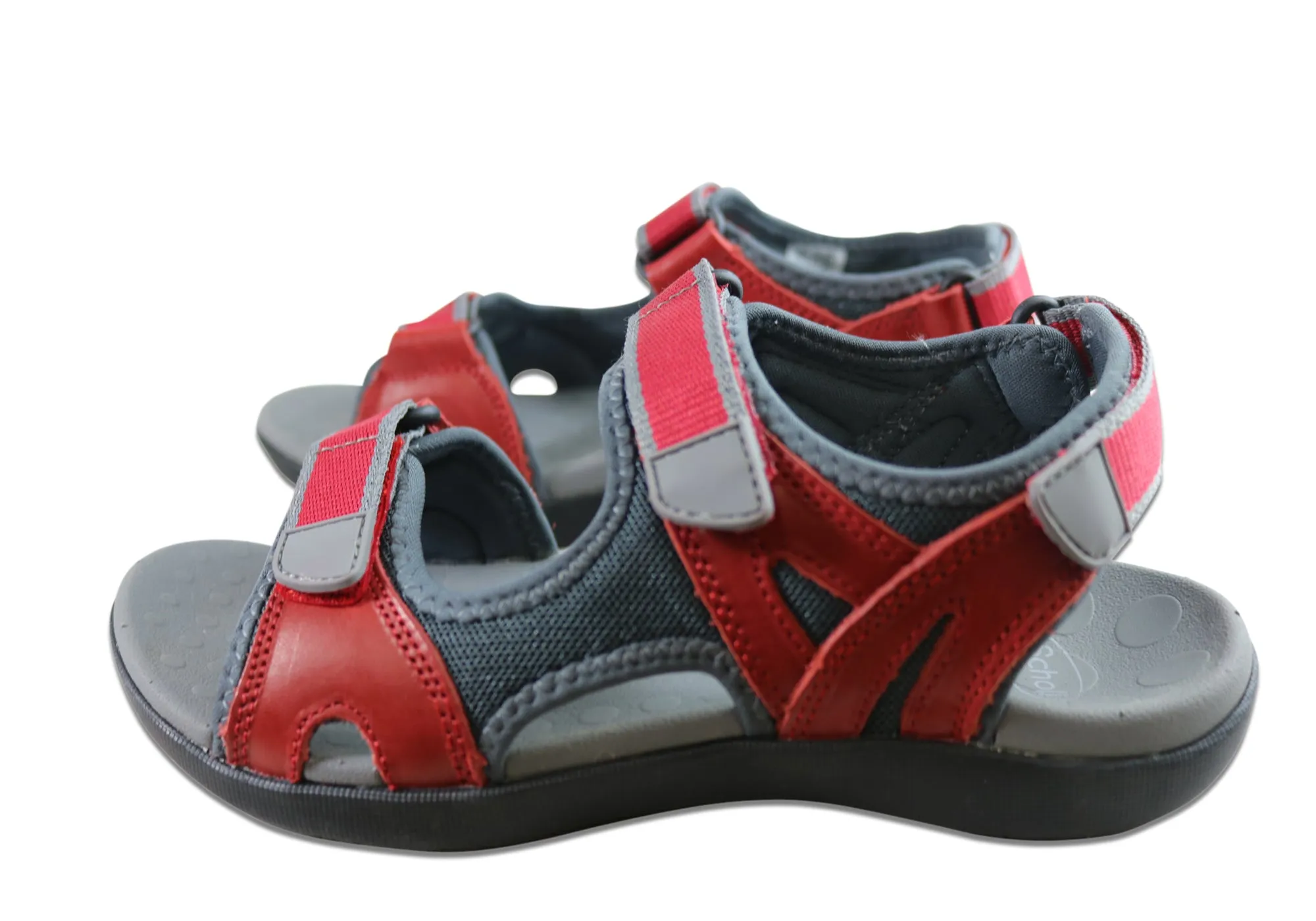 Scholl Orthaheel Bribie Womens Leather Adjustable Supportive Sandals Scholl Orthaheel Shoes