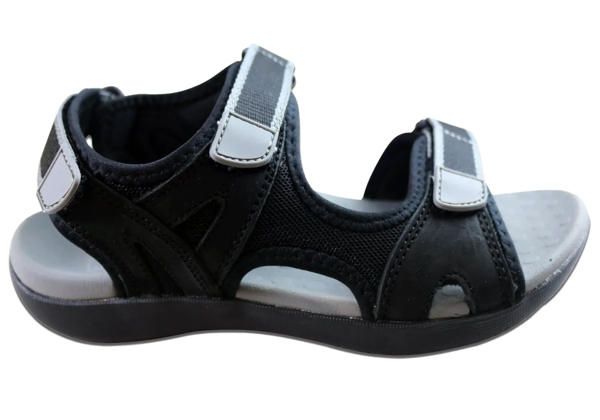 Scholl Orthaheel Bribie Womens Leather Adjustable Supportive Sandals Scholl Orthaheel Shoes
