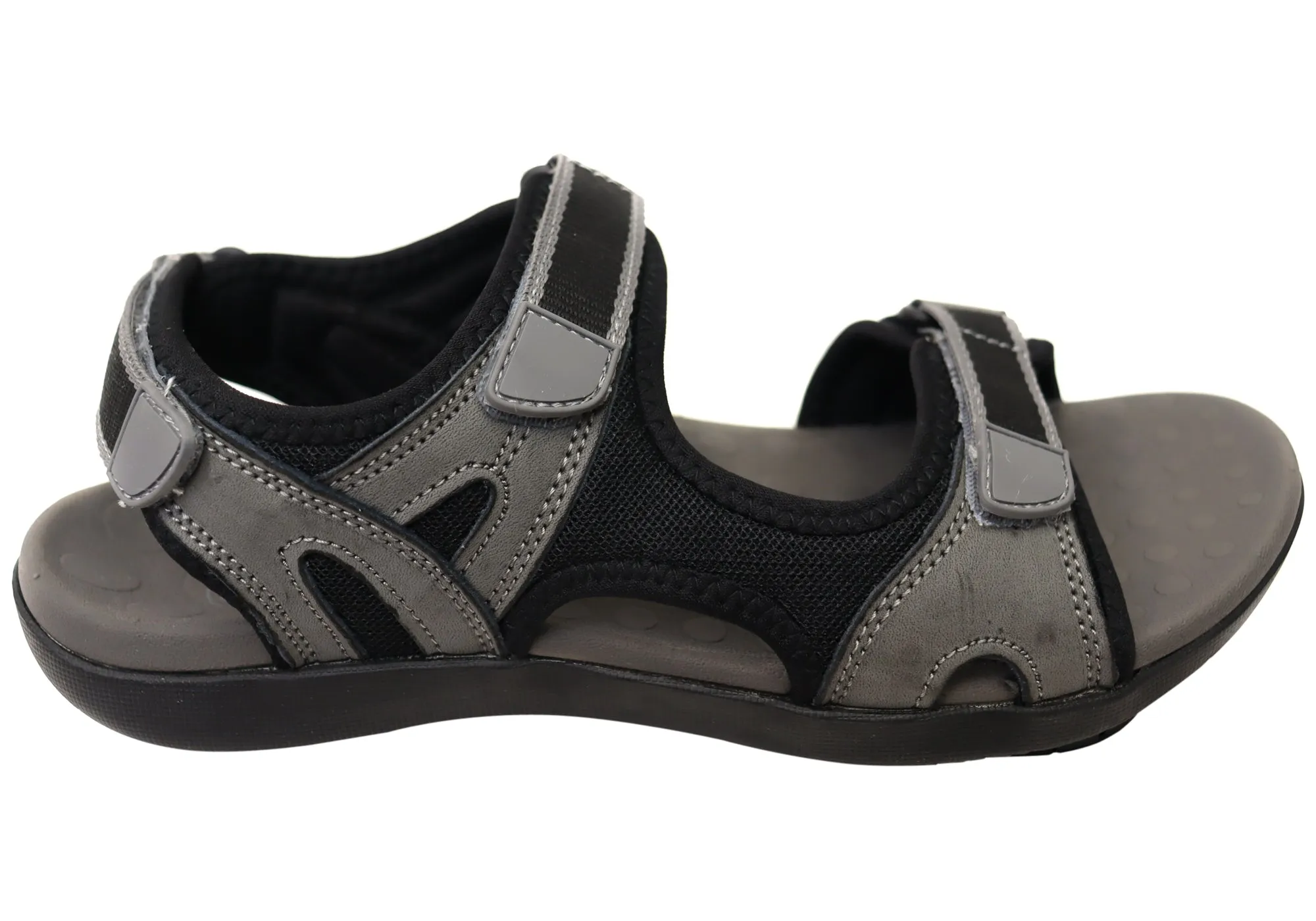 Scholl Orthaheel Bribie Womens Leather Adjustable Supportive Sandals Scholl Orthaheel Shoes