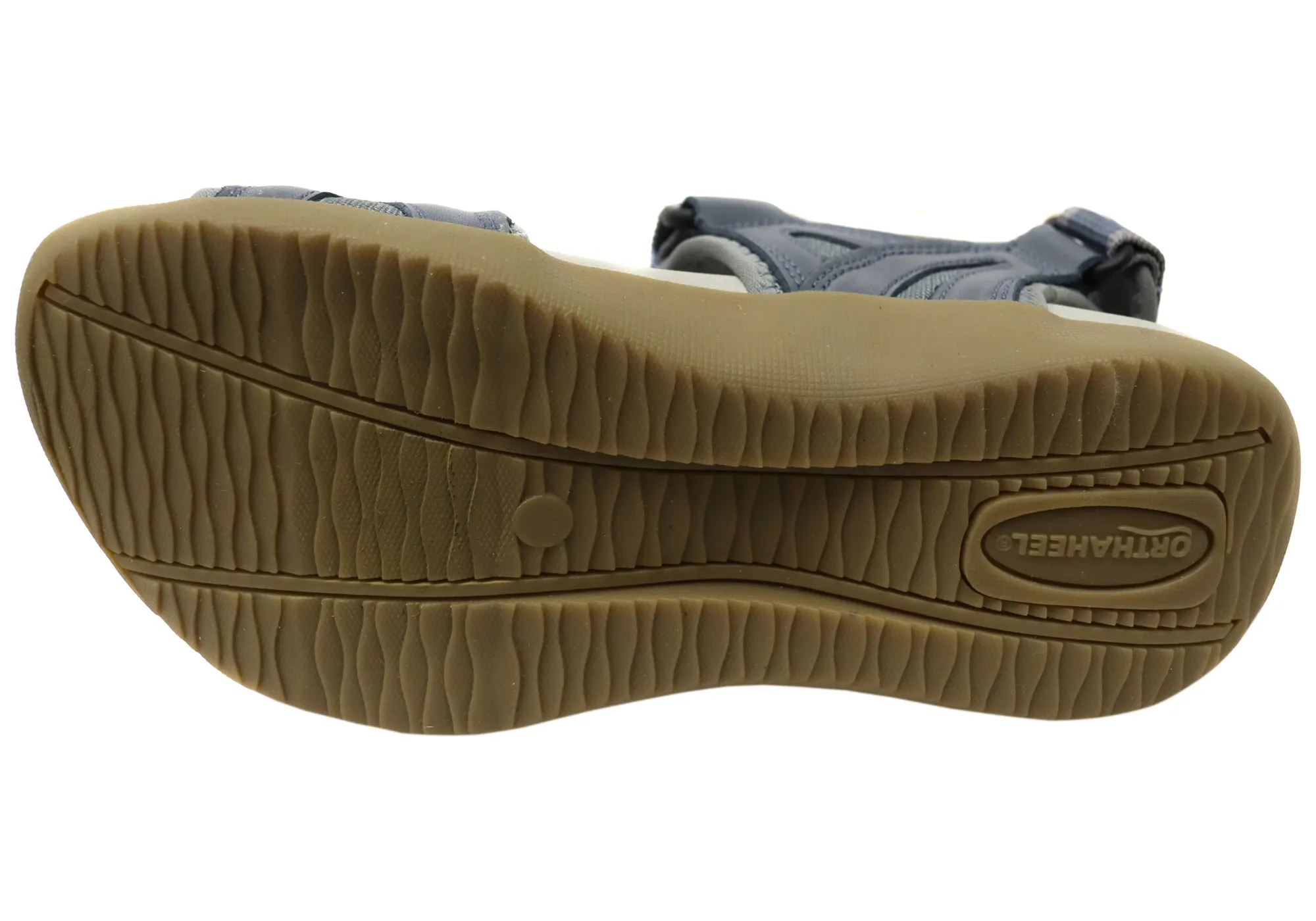 Scholl Orthaheel Bribie Womens Leather Adjustable Supportive Sandals Scholl Orthaheel Shoes