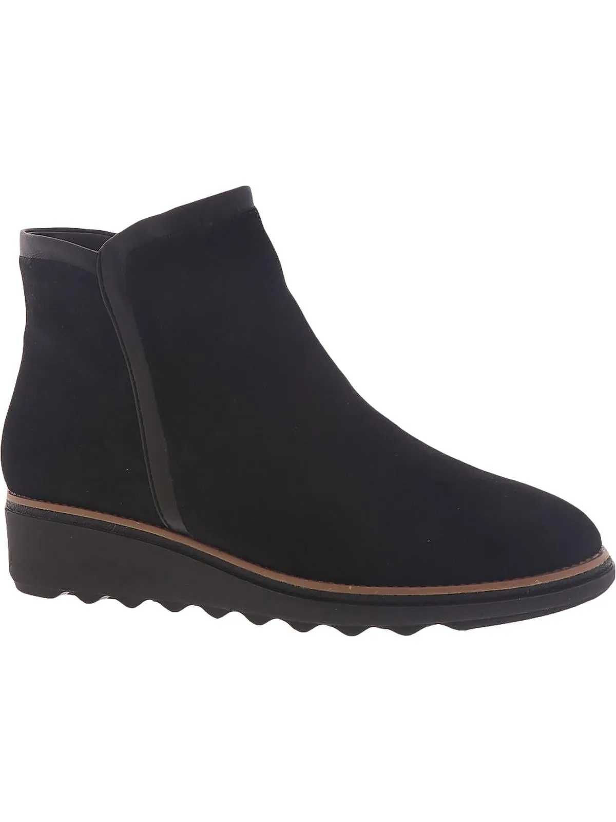 Sharon Heights Womens Suede Ankle Platform Boots