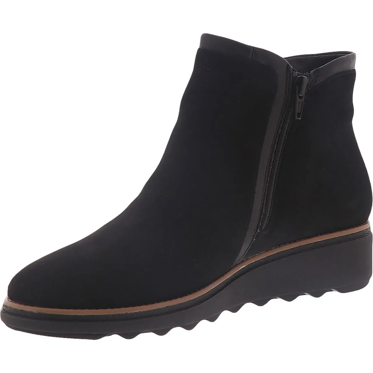 Sharon Heights Womens Suede Ankle Platform Boots