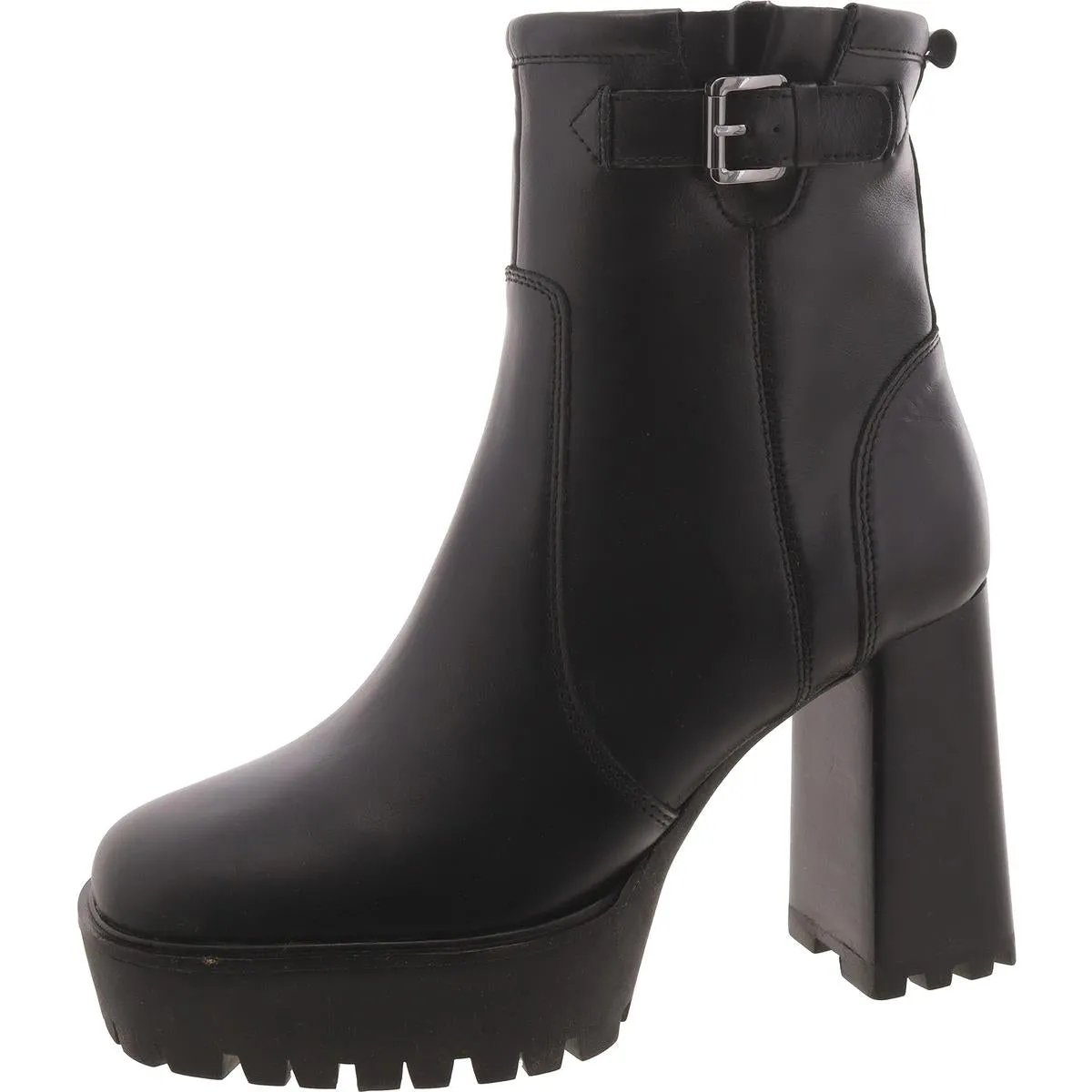 Sharonna Womens Zipper Buckle Ankle Boots